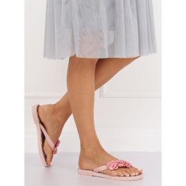 Tongs à fleurs rose YJL-1818 Rose 1 Tongs à fleurs rose YJL-1818 Rose 1