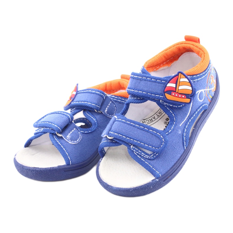 Sandales pour enfants American Club bleu TEN36 orange 3 Sandales pour enfants American Club bleu TEN36 orange 3