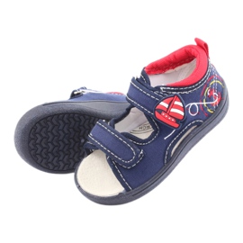 Sandales enfant American Club bleu marine TEN36 rouge 5