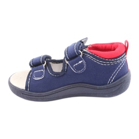 Sandales enfant American Club bleu marine TEN36 rouge 2
