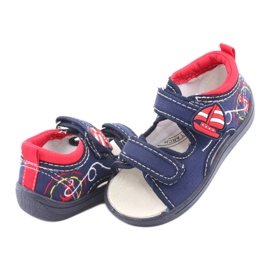 Sandales enfant American Club bleu marine TEN36 rouge 4
