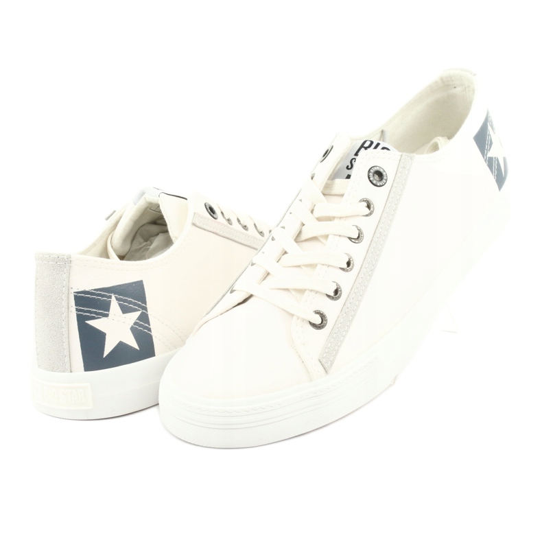 Big Star Białe Men's Half-Tropecs 174074 avec Eco-Dire blanc 3