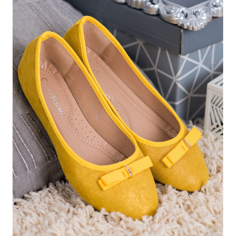GUAPISSIMA Ballerines À Paillettes jaune 2