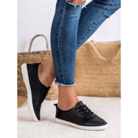 SHELOVET Baskets ajourées pour femmes le noir 1