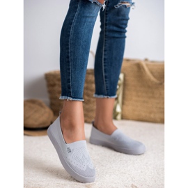 SHELOVET Slipons textiles gris 1