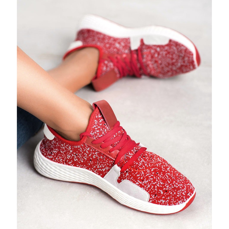 SHELOVET Chaussures de sport à enfiler rouge 1