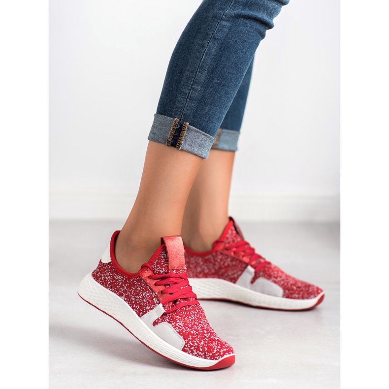 SHELOVET Chaussures de sport à enfiler rouge 2