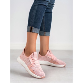 SHELOVET Chaussures de sport à enfiler rose 2