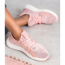 SHELOVET Chaussures de sport à enfiler rose 1