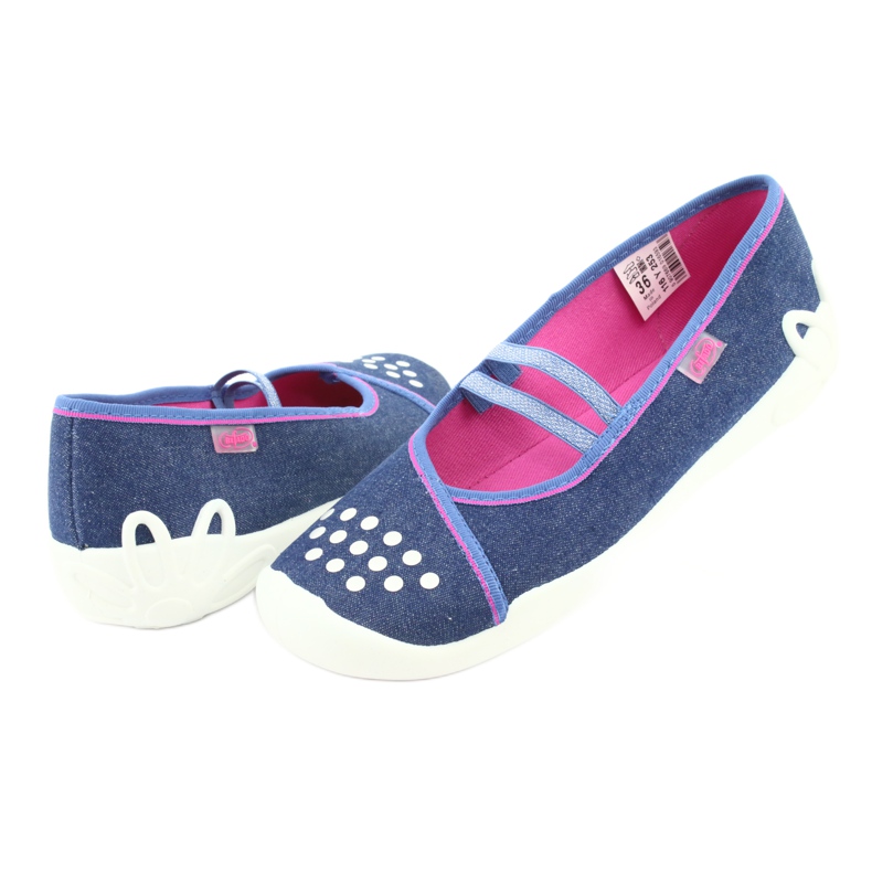 Chaussures pour enfants Befado 116Y253 bleu marine bleu rose 4