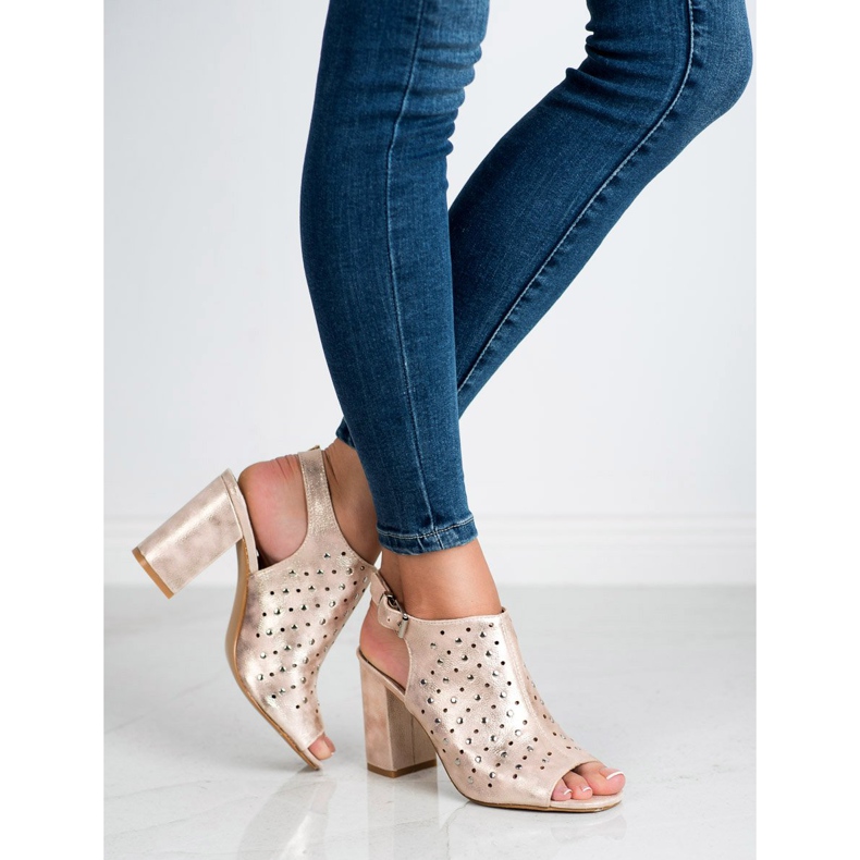 Sandales VINCEZA à jets jaune 2