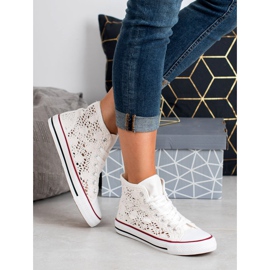 Renda Baskets en dentelle blanc 1