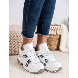 SHELOVET Des baskettes blanches gris 2