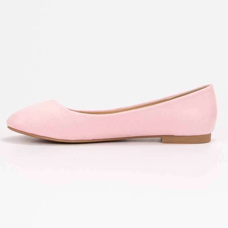 Small Swan Ballerines en daim roses 1