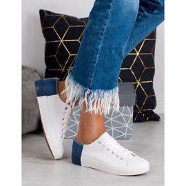 SHELOVET Baskets avec cuir écologique blanc 1