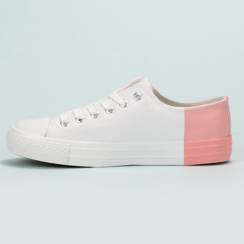 SHELOVET Baskets avec cuir écologique blanche 1 SHELOVET Baskets avec cuir écologique blanche 1