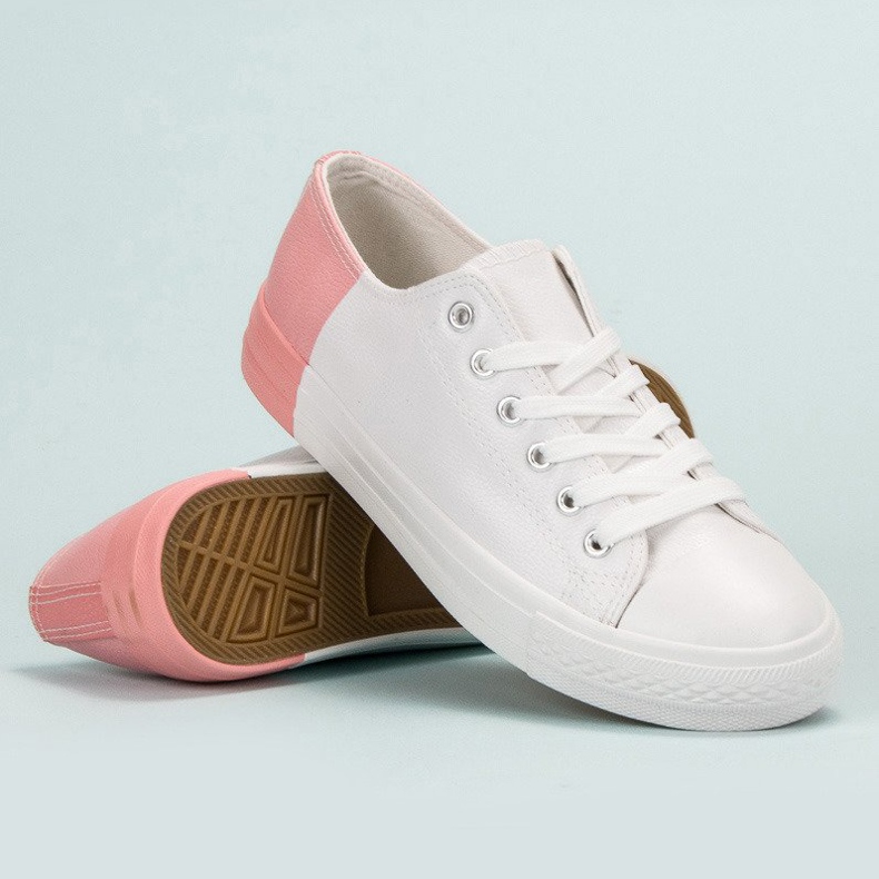 SHELOVET Baskets avec cuir écologique blanche 2