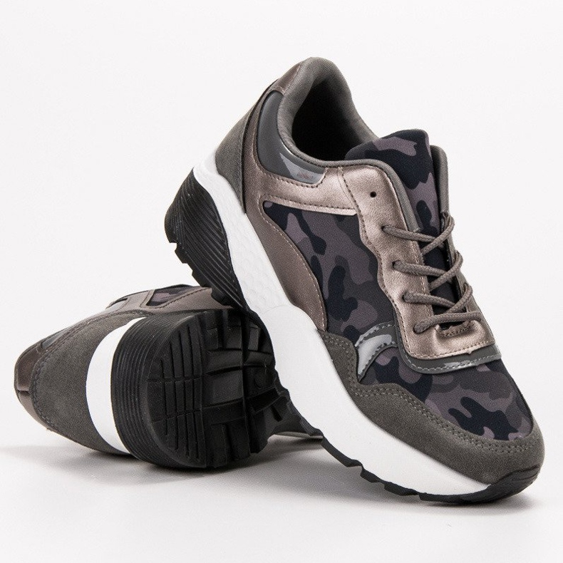 SHELOVET Baskets Moro gris multicolore 2