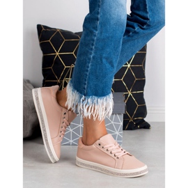 SDS Chaussures de sport avec zircone cubique rose 1