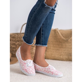 Baskets à motif VICES blanc rose 1