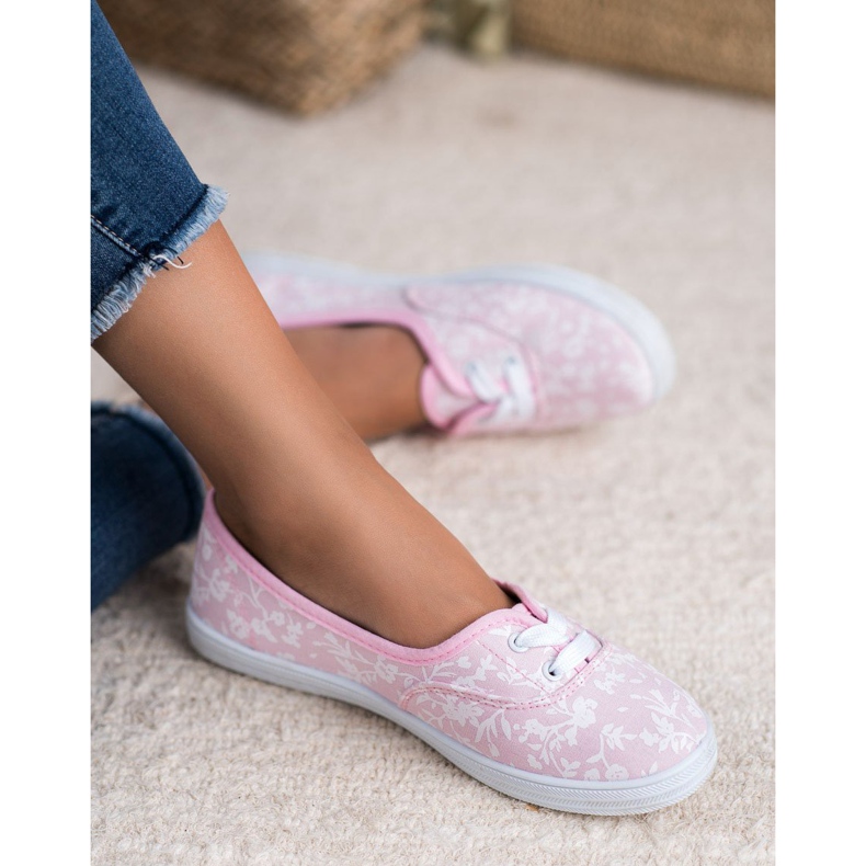 Baskets à motif VICES blanc rose 1