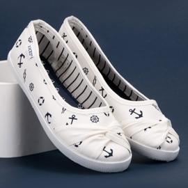 Vices Ballerines de marin Vinceza blanche 1