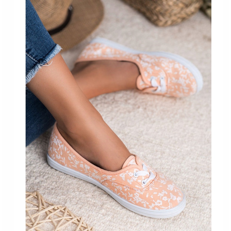 Baskets à motif VICES blanche orange 2