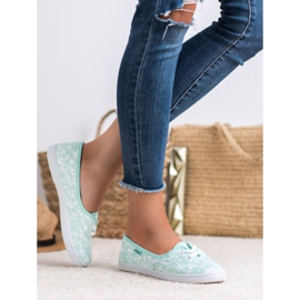 Baskets à motif VICES blanc vert 2