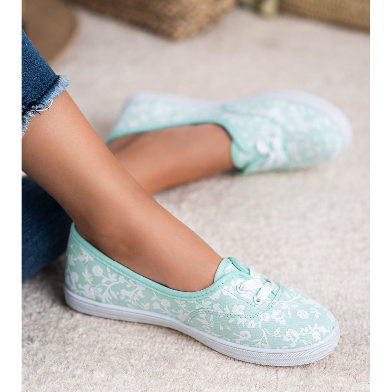 Baskets à motif VICES blanche vert 1