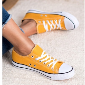 SHELOVET Baskets moutarde jaune 6