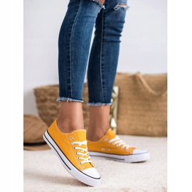 SHELOVET Baskets moutarde jaune 1