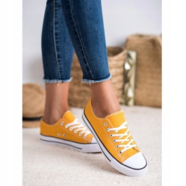 SHELOVET Baskets moutarde jaune 3