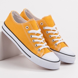 SHELOVET Baskets moutarde jaune 5