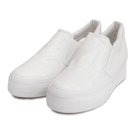 Baskets Laquées Sur Compensée KB-125 Blanc blanche 1