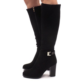 Bottines En Daim On A Bar KSL008 Noir 1