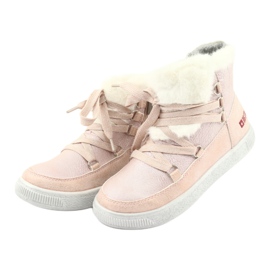 Boots rose poudré Big Star 374080 jaune 3