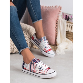 SHELOVET Baskets à motif multicolore 1