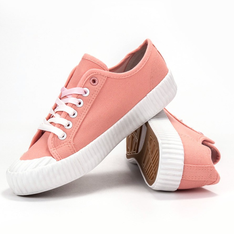 SHELOVET Baskets Saumon orange multicolore 1