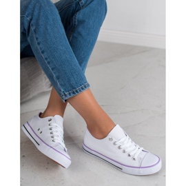 SHELOVET Baskets blanches classiques 2