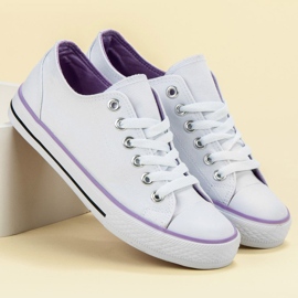 SHELOVET Baskets blanches classiques 4