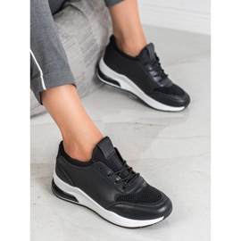 Ideal Shoes Chaussures de sport pour femmes noir 2