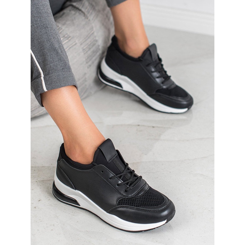 Ideal Shoes Chaussures de sport pour femmes le noir 2