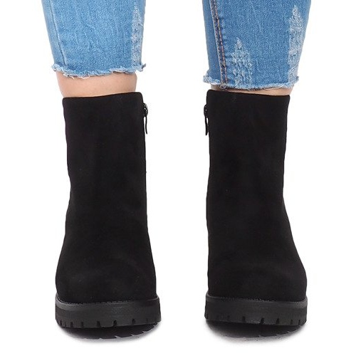 Bottines en daim JH561 Noir 1
