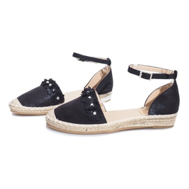 Espadrilles noires à fleurs Favara le noir 3