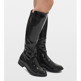 Boots laquées noires W-92 le noir 1