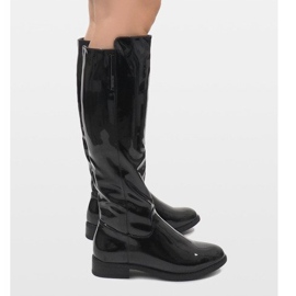 Boots laquées noires W-92 le noir 2