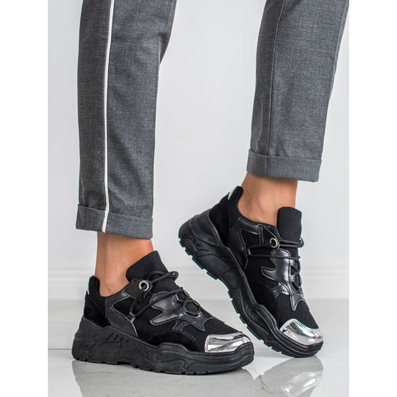 Small Swan Baskets à lacets le noir 1