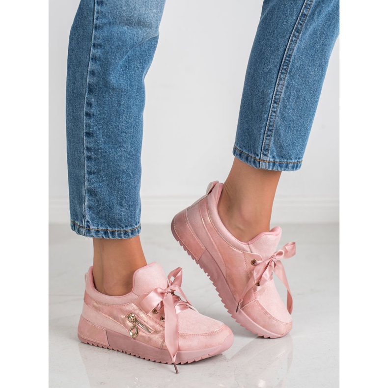 SHELOVET Chaussures de brocart rose 1