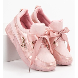 SHELOVET Chaussures de brocart rose 2