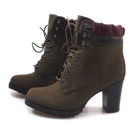 Bottines Cravates Ouvrières A-151 Vert 3